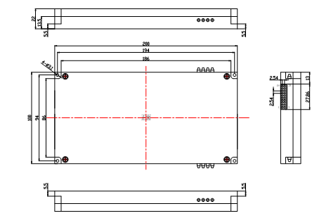 阵列MEMS光开关尺寸示意图