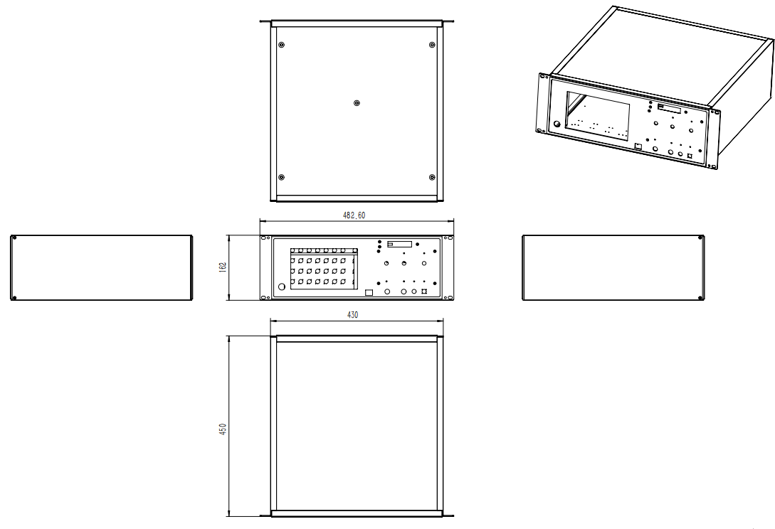 激光干涉测速系统贯通检查仪外观尺寸图 激光干涉测速系统贯通检查仪外观尺寸图